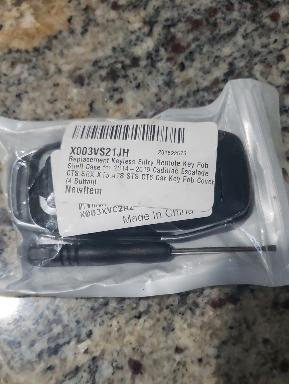 Cadillac Escalade Replacement Keyless Entry Remote Key Fob Shell Case - Black